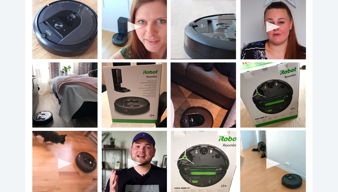 iRobot Roomba i7+ Social wall